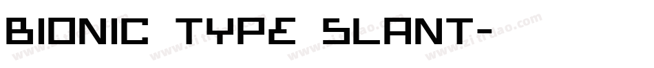 Bionic Type Slant字体转换